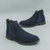Men's Pointed Suede Leather Casual Chelsea Ankle Boot Luxury Designer Winter Trend Black Blue High Tops Shoes Zapatos Hombre