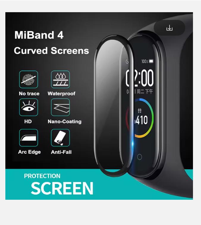 for xioami 9D Tempered Glass Film For Xiaomi Mi Band 9 8 7 6 5 4 Screen Protector Miband Smart Watchband Protective Cover Case Strap Bracelet