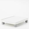 MUJI Recycled Polypropylene File Box Lid with Caster 25cm White 15930845 Standard, Attachment, Wide, Gray,