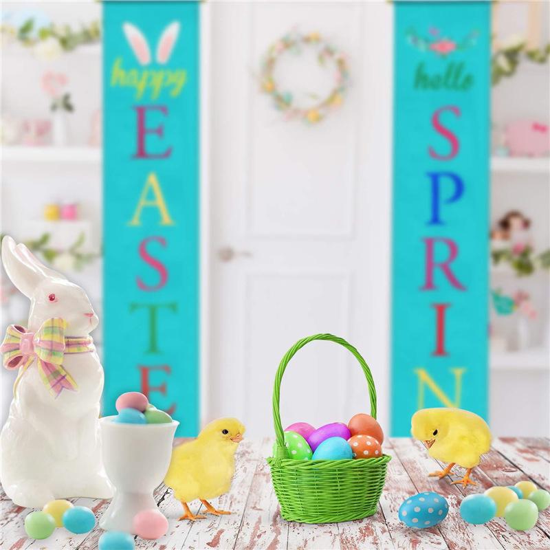 Easter & Thanksgiving Door Curtain with Creative Patterns for Courtyard Gates