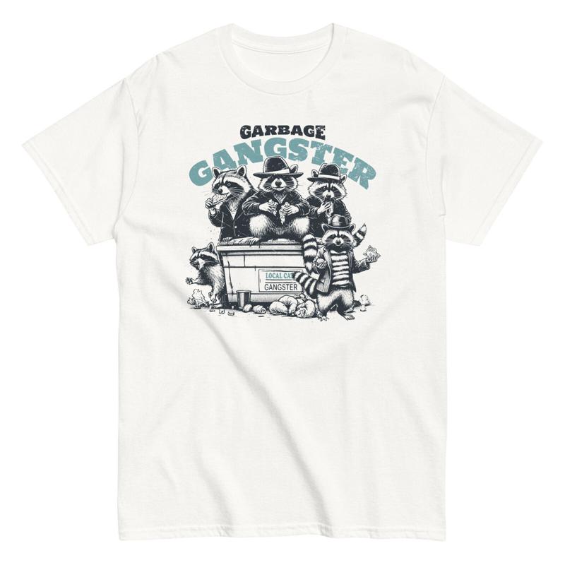 Waschbär Müll Gangster Lustiges Baumwoll T-Shirt Waschbären