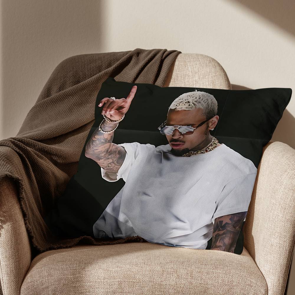 Residuals It Depends Chris Brown Pillow Case Antidustmite Pillowcase Invisible Zipper Silky Short Plush Sofa Cushion Cover