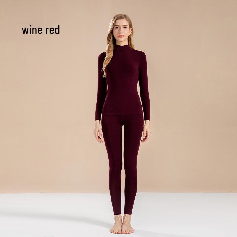 Damen Herbst & Winter Reines Baumwoll-Mittelhoher Kragen Thermoset: 2025 Neuer Stil Basisschicht