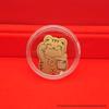 999 Pure Gold Fortune Cat Mobile Sticker - Chinese Style Gold Leaf Design