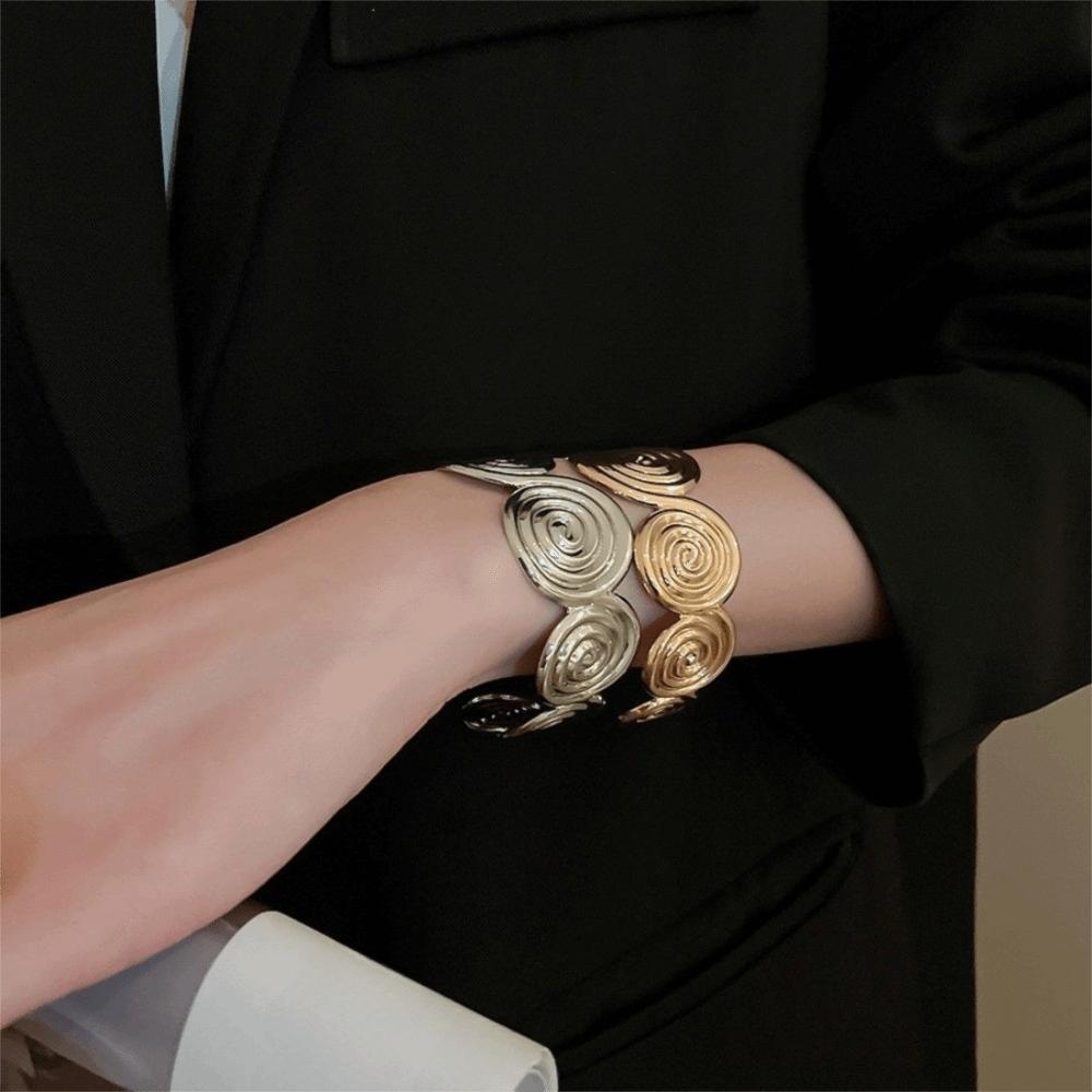 Non-Fading Cuff Bangle Bracelet Opening Opening Bangle Fancy Spiral Arm Bracelet Party
