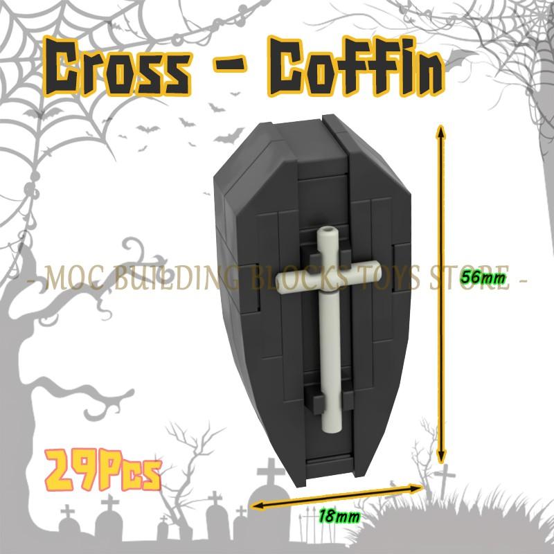 MOC Halloween Building Bricks blocks Toys Vampire Ghost Werewolf Death Square Head Pumpkin Scene Cemetery coffin Skull Man