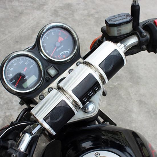 MT487 Bluetooth-compatible Speaker Handlebar Mount LED Screen Music Player Multifunction Motorcycle Bluetooth-compatible Speaker for Motorcycles