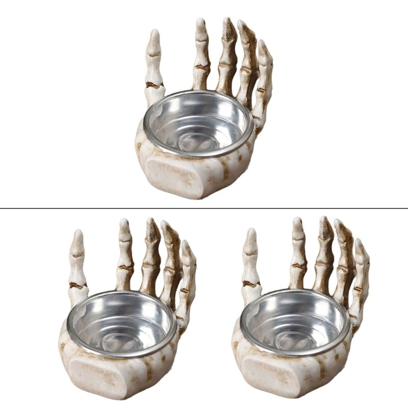 Decorative Hand Tea Light Stand for Indoor Room Styling, Seasonal Shelf Display, Entry Table Use, Candle Not Included