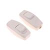 2Pcs White Inline On/Off Push Button Switch Led Lights Online Midway Control Switch Wires Cab Bedside Lamp Power Switch 10A 250V
