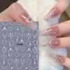 Nagelaufkleber 5D Simulation Perle Dekor Maniküre Decals DIY Selbstklebende Schieber Nageldekoration