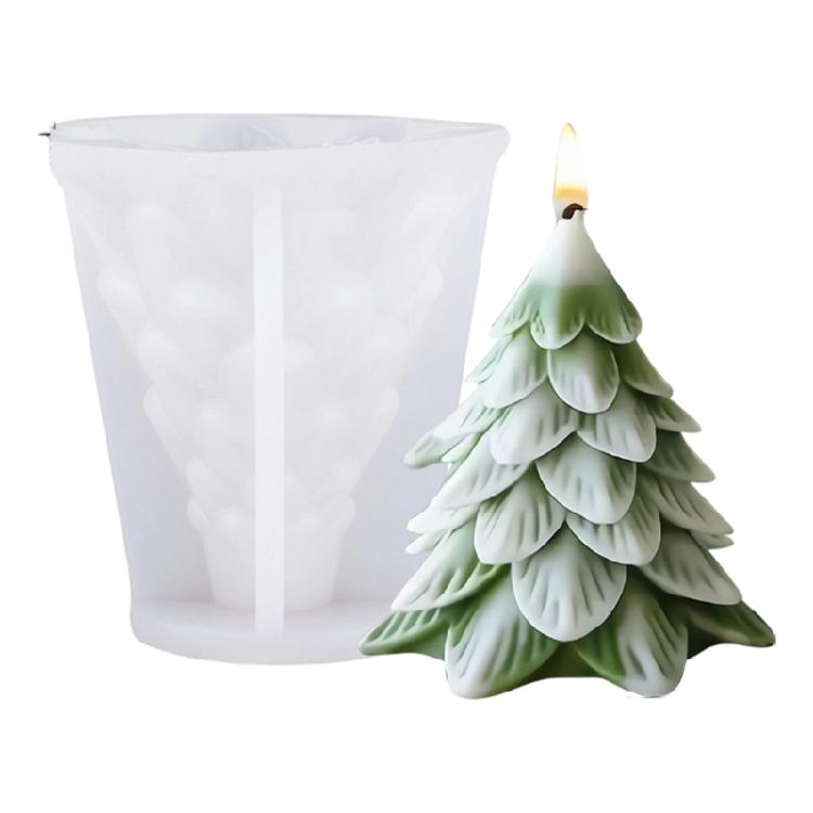 Christmas Tree Candle Molds Silicone Mould Plasters Molds Casting Molds Ornament Molds Epoxy Resin Molds