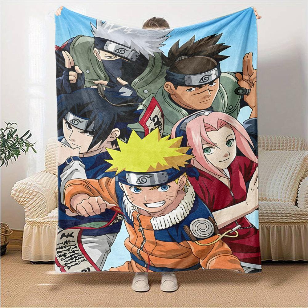 1pc NARUTO (3) Blanket, Gift, for Men and Women, Soft Blanket, Good for Sofa Bed Couch Travel, Lightweight Flannel Blanket