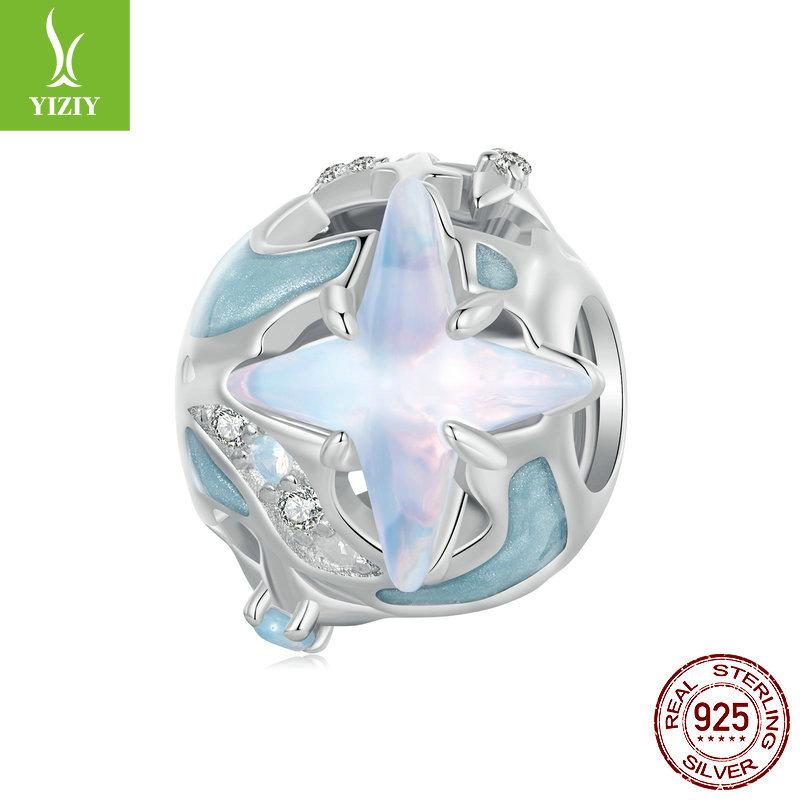 Shining Star Galaxy Series Diy Bracelet Beads, Dream Star S925 Silver Beads Loose Beads