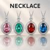 WNFU Women's Pendant Necklace, Multicolor Corundum, Gold-Plated Copper