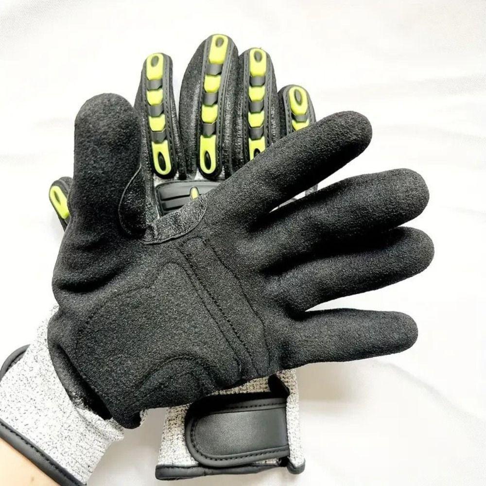 Shock Absorbing Mechanical TPR Gloves Oil-proof Anti-smashing Gloves  Rescue Work