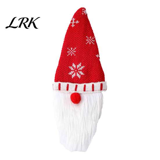 Winter Home Table Decorations Christmas Gnome Wine Bottle Covers, Knitted Faceless Toppers, Santa Reindeer Reusable Party Favors Elf Sleeves, Xmas for