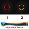 16/19/22mm Bicolor LED Metal Push Button Switch Waterproof Car Boat 7Pin Momentary Self-reset Fixed Self-locking 6V 12V 24V 220V