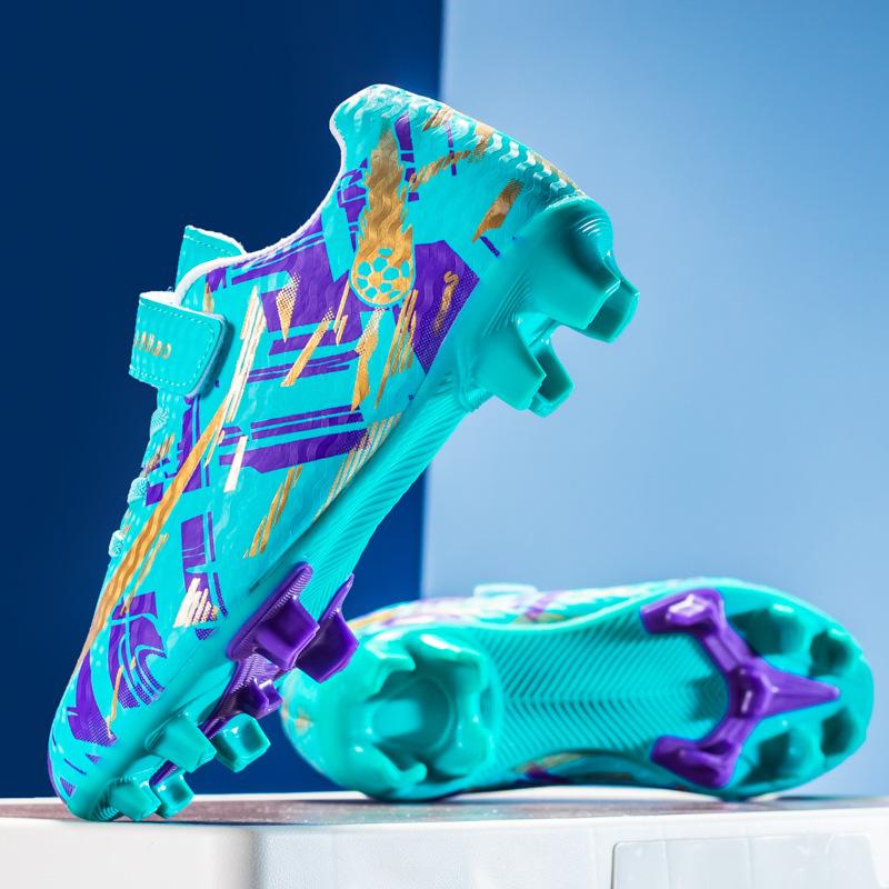 Velcro children's football shoes boys and girls students grass school youth training broken nail sneakers