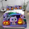 Anime Super Kitties Quilt CoverSuper Kitties Bedding Collections3D Digital Print Duvet Cover Pillowcase Collections Kids Adult Size