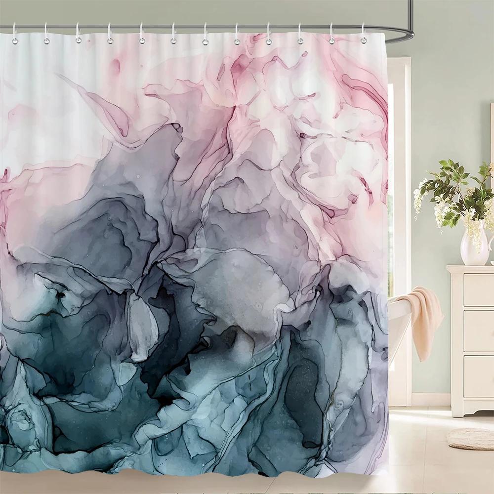 Waterproof Polyester Fabric 3D Bath Curtain Geometric Figure for Bathroom Curtain Shower Curtain Long 180*200cm