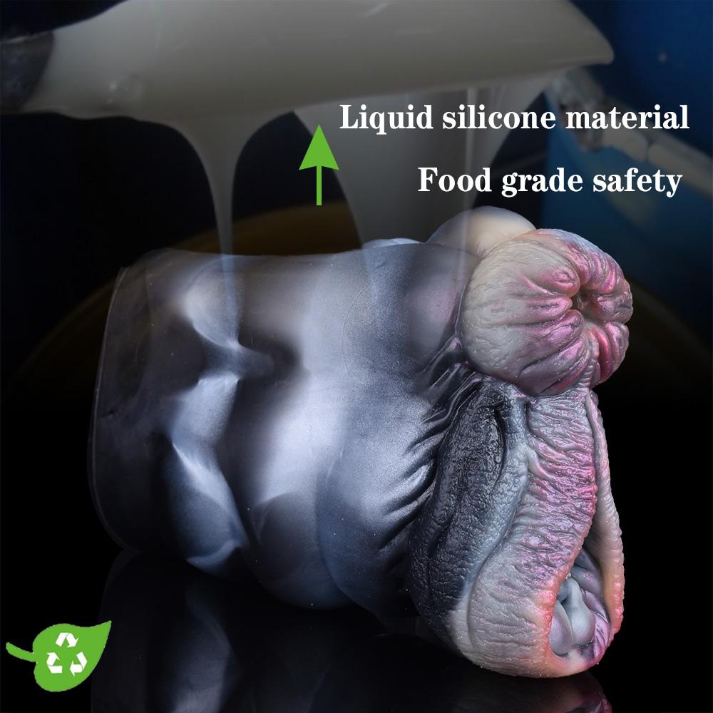 Dual Channel Animal Horse Masturbation Cup Soft Silicone Male Masturbator Realistic Vagina Prostate Massage Adult Sex Toy