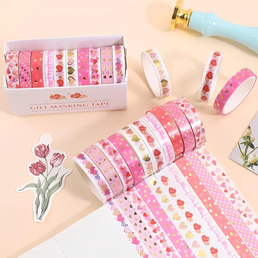 8 Stück LOVE Papierklebeband Bunt DIY Tagebuch Album Journal Festival Geschenk Für Sie/Ihn Verpackungsdekoration Schulbürobedarf YMY