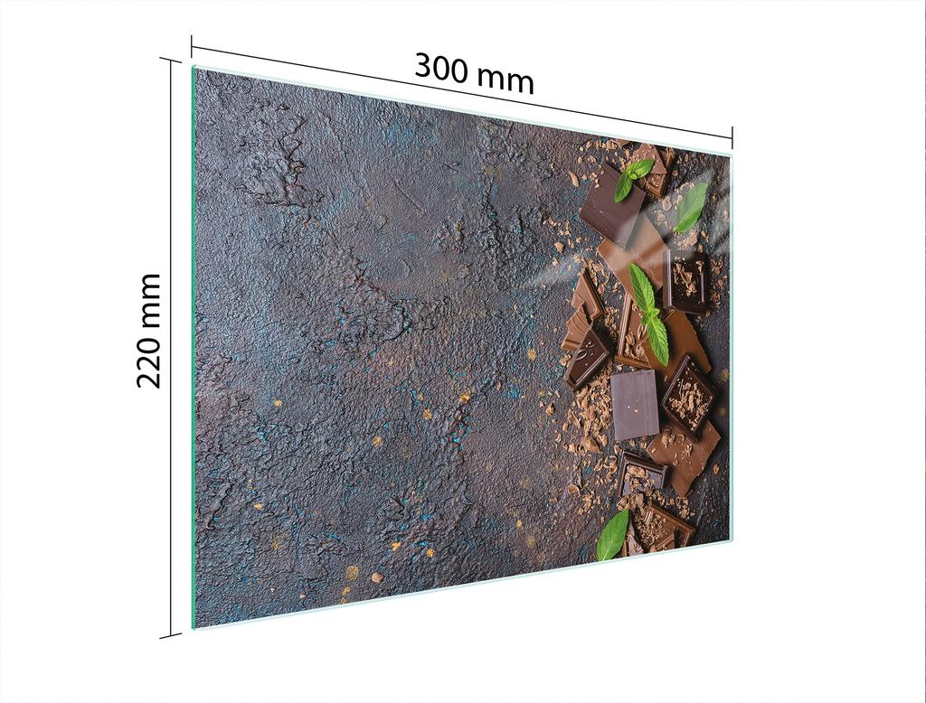 SZKLANA DESKA DO KROEJNIA 30x22 CZEKOLADA