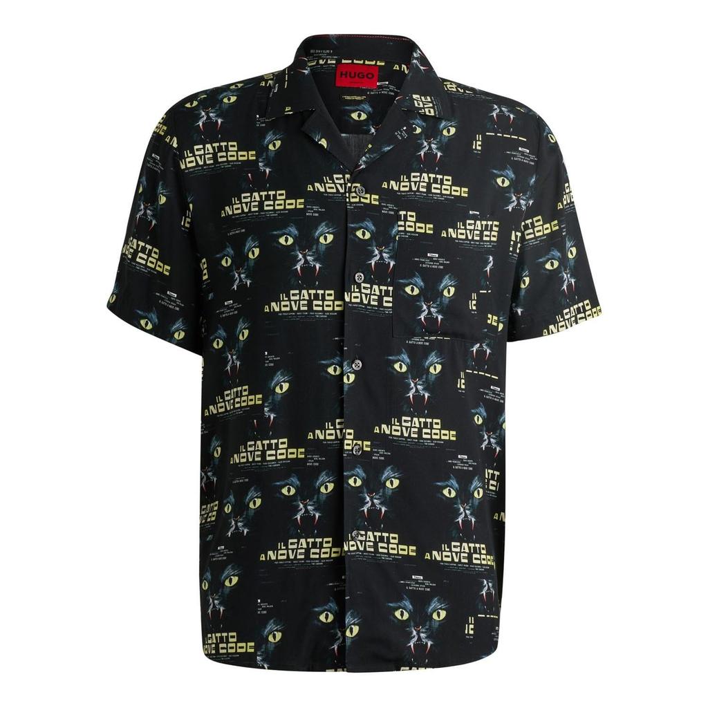 Hugo Mens Ellino Graphic Print 70s Shirt