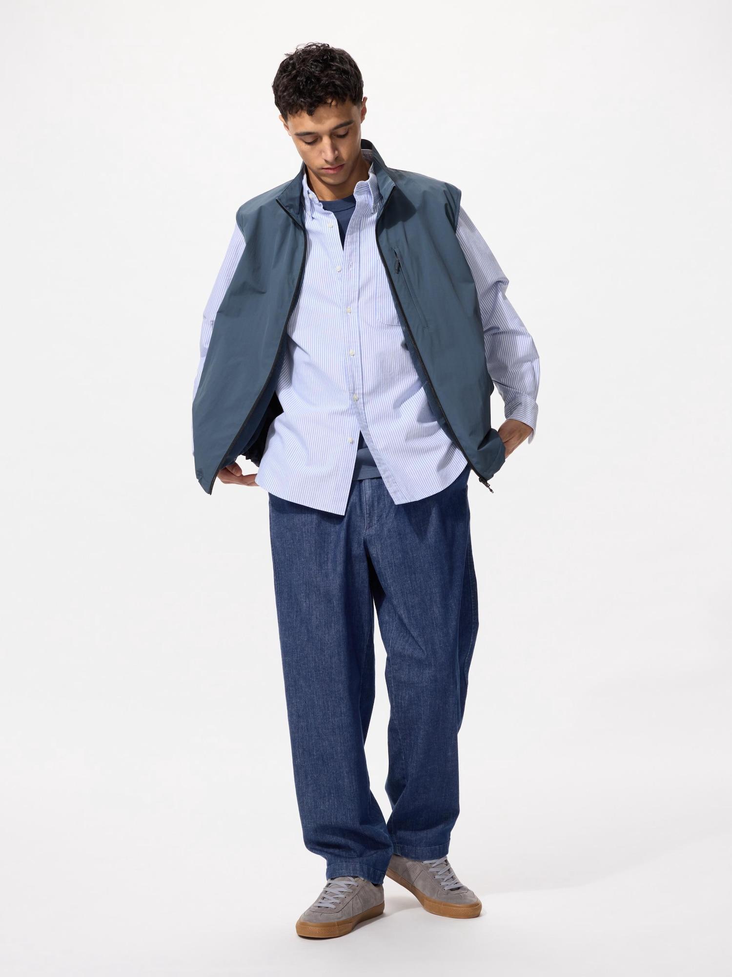 

Uniqlo Japan Хлопковые свободные брюки до щиколотки 68 BLUE/3XL