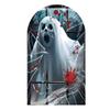 Halloween Ghost Decoration Spooky Light-up Wall Decor Lighted Hologram Scary Witch Clown for Horror Themed Party Haunted House Decoration