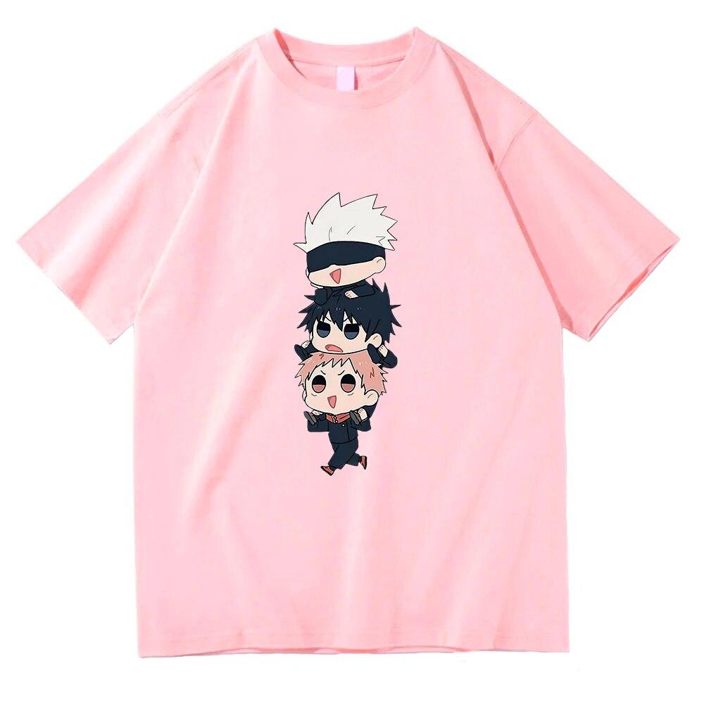 Jujutsu Kaisen Camiseta Moda Unisex Harajuku Divertido Kawaii Yuji Megumi Gojo Camiseta Unisex Anime Unisexga Camisetas de Algodón Camisas Corea Unisex
