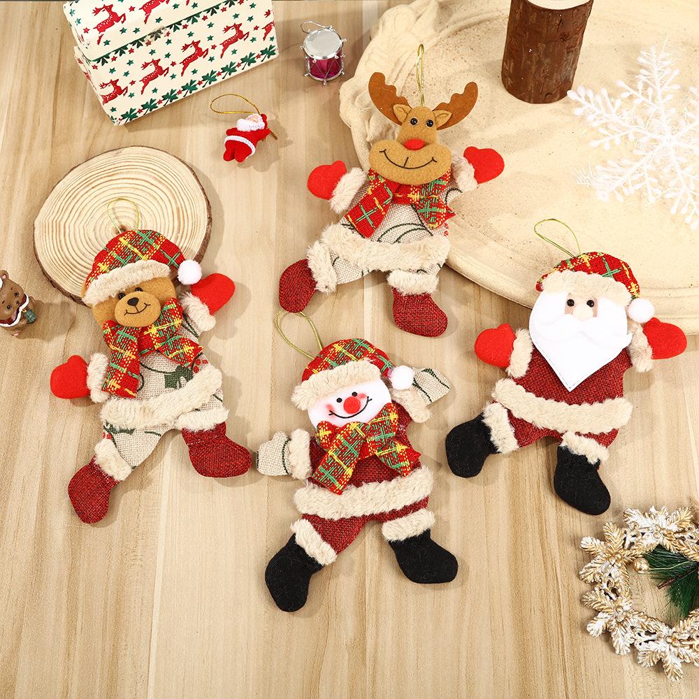New Creative Fabric Christmas Small Ornaments, Christmas Tree Decoration Pendant, Dancing Doll Decoration, Christmas Tree Ornament Set