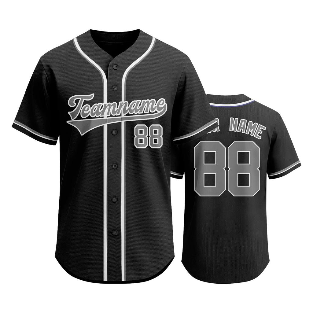 Camiseta de Béisbol Personalizable para Hombre y Mujer Camisa Deportiva con Botones Nombre del Equipo Número Impreso Ropa Deportiva Tejido Ligero Transpirable