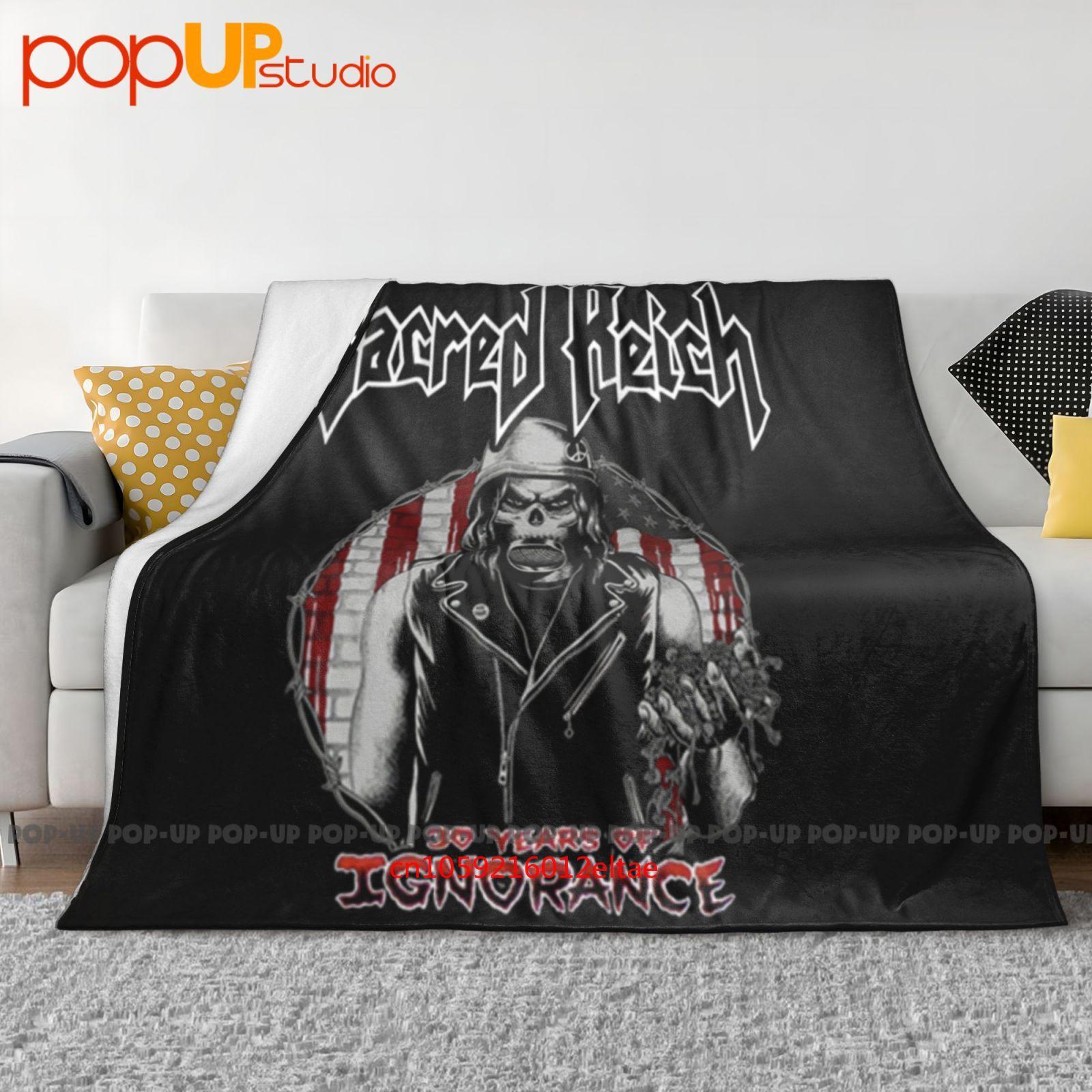 Sacred Reich 30 Years Of Ignorance Ultra-Soft Blanket Quilt Winter Sofa Cover Bed Covers Size: 75*100cm, Weight: 230 GSM