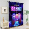 Set Of 2 Gamer Room Decor Gamepad Printed Curtain Bedroom Kitchen Dining Living Study Office Bathroom For Made Polyester