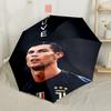 Juventus Star Cristiano Ronaldo Compact Travel Automatic Umbrella Retractable Design with 8-Rib Durability Lightweight for Women/Men