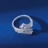 Stilvoller offener Ring mit Vollbesatz aus Diamanten, nicht verblassendem, einzigartigem Design