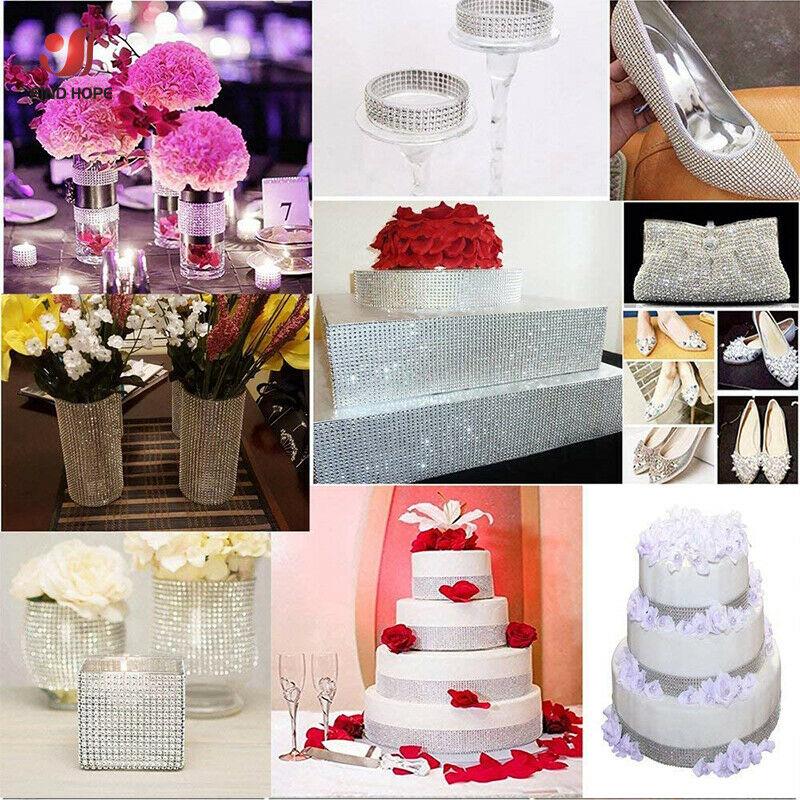 24x40cm Self Adhesive Rhinestone Trim Luxurious Crystal Trim Accessories for DIY PC Phone Case Shoes Car Photo Frame Bag Decor