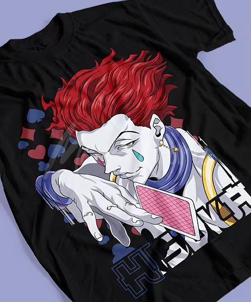 

Anime Hunter X Hunter Hisoka Morow Printed Tshirt Unisexs and Womens Tshirt Unisexs Top Sports Tshirt Unisexs Tshirt Summer Tee L