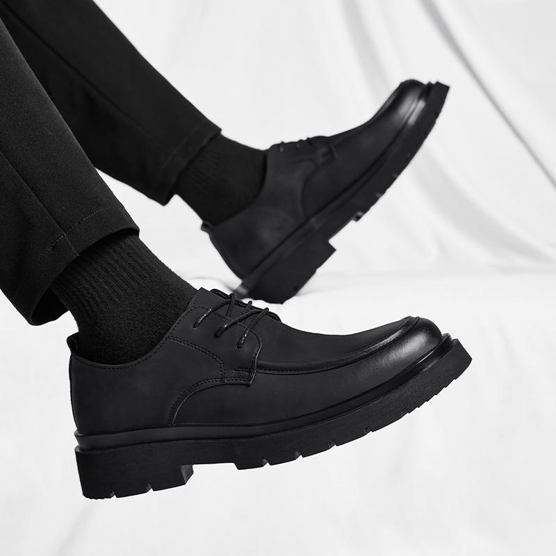 Black formal men's shoes Fashionable minimalist style Leisure Business Party Daily office adult shoes Hot selling New models