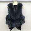 Vest Natural Soft Fox Fur Sleeveless Jacket Lady Quality Warm Real Fox Fur Gilet