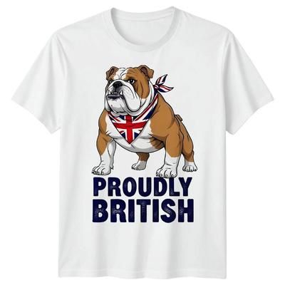 Orgoglioso Bulldog Britannico Orgoglio Britannico Cultura Maglietta da Uomo Maglietta Grafica da Donna
