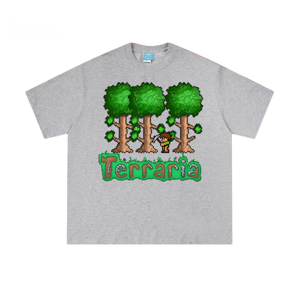 Terraria Pixel Style GAME Printing T Shirt 2026 Short Sleeve Casual T-shirt Summer Unisex Tshirt Manga Clothes