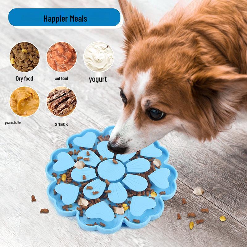 Silicone Pet Licking Mat with Suction - Anti-Choke, Anti-Slip Slow Feeder for Cats & Dogs