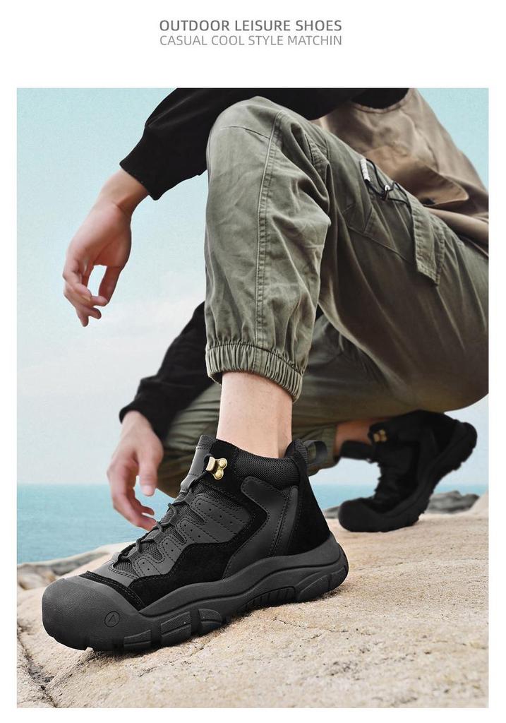 Men's Plus Size Tactical Hiking Boots - Outdoor & Trail Running Shoes for Autumn/Winter
