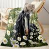 Horse Blanket Comfortable Perfect for Livingroom Seaside Sofa All-Season Use Modern Ideal Gift For Birthday Valentine'S Day