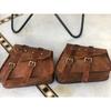 Saddlebags Motorcycle Vintage Universal Leather Side Pouch Saddle Panniers Bag