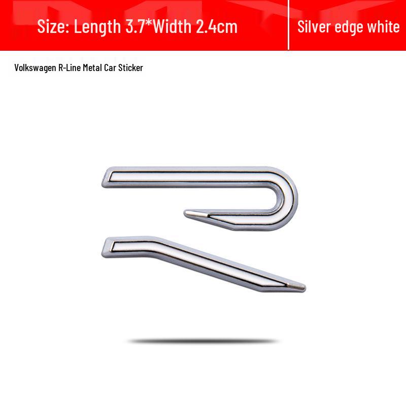 Volkswagen New R-Series Grille & Tail Sticker for Golf 8, Tiguan L, Tayron X, T-Roc, and Viloran.