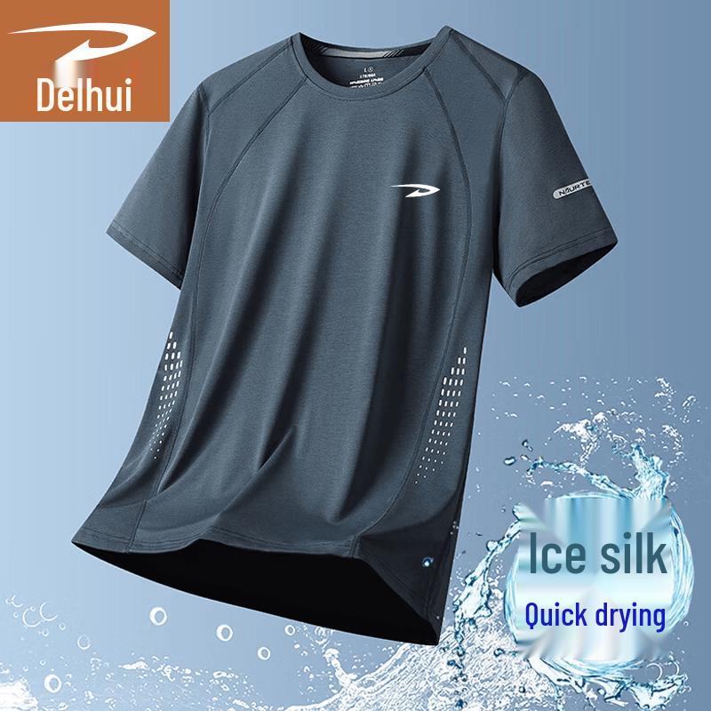 Deerhui Men s Ice Silk Quick-Dry T-Shirt L