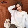 MJ Style Women's Heart Letter Print Crew Neck Sweatshirt